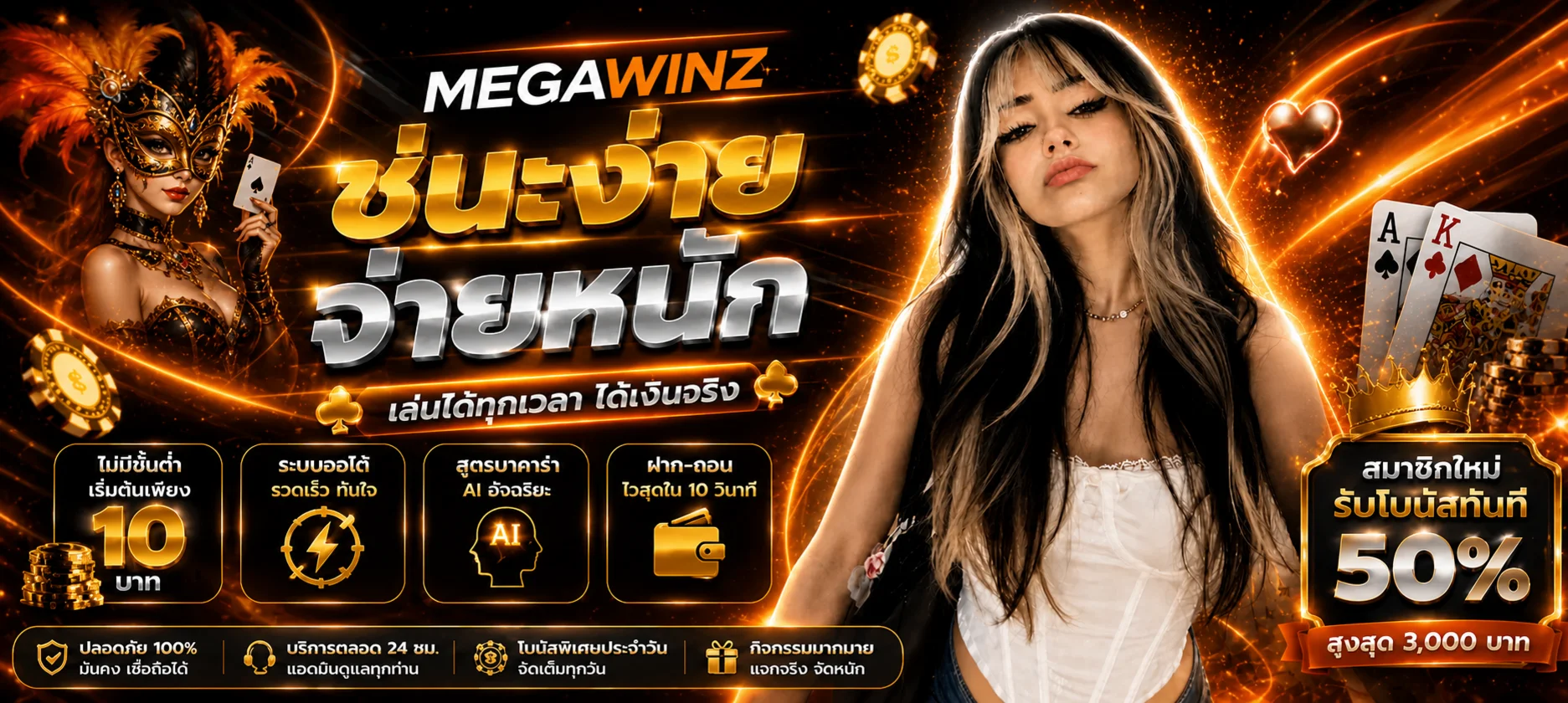 ภาพรวม MEGAWINZ สล็อต บาคาร่า และคุณสมบัติการใช้งาน