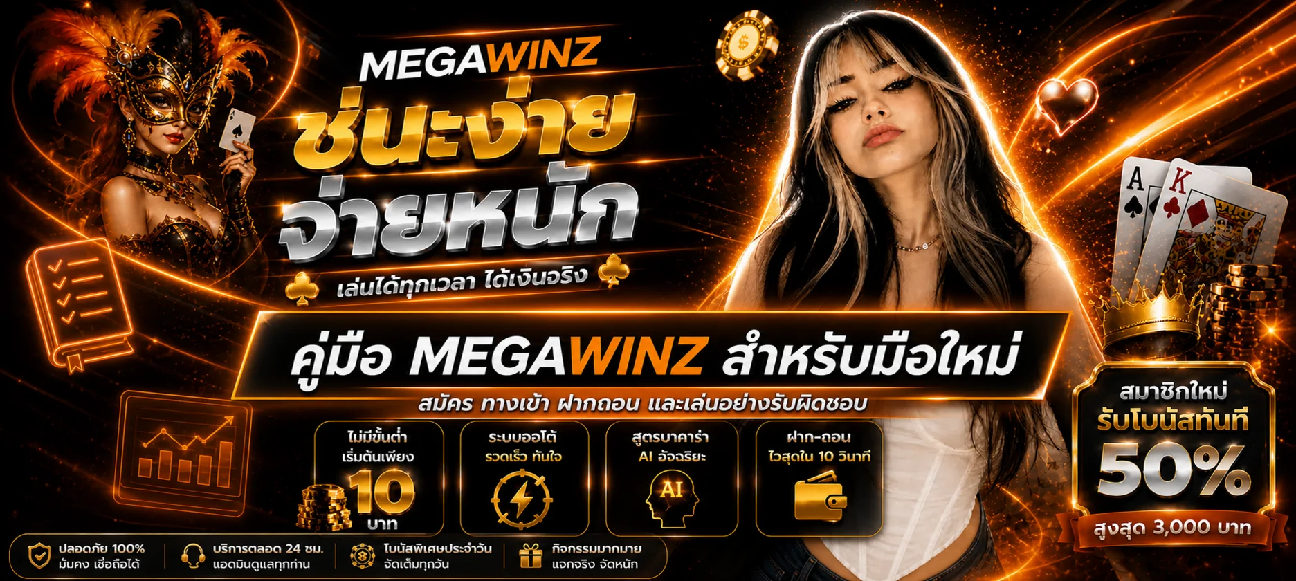 MEGAWINZ คู่มือมือใหม่ สมัคร ทางเข้า ฝากถอนอย่างปลอดภัย